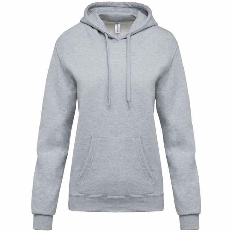 Sweat-shirt capuche femme oxford grey