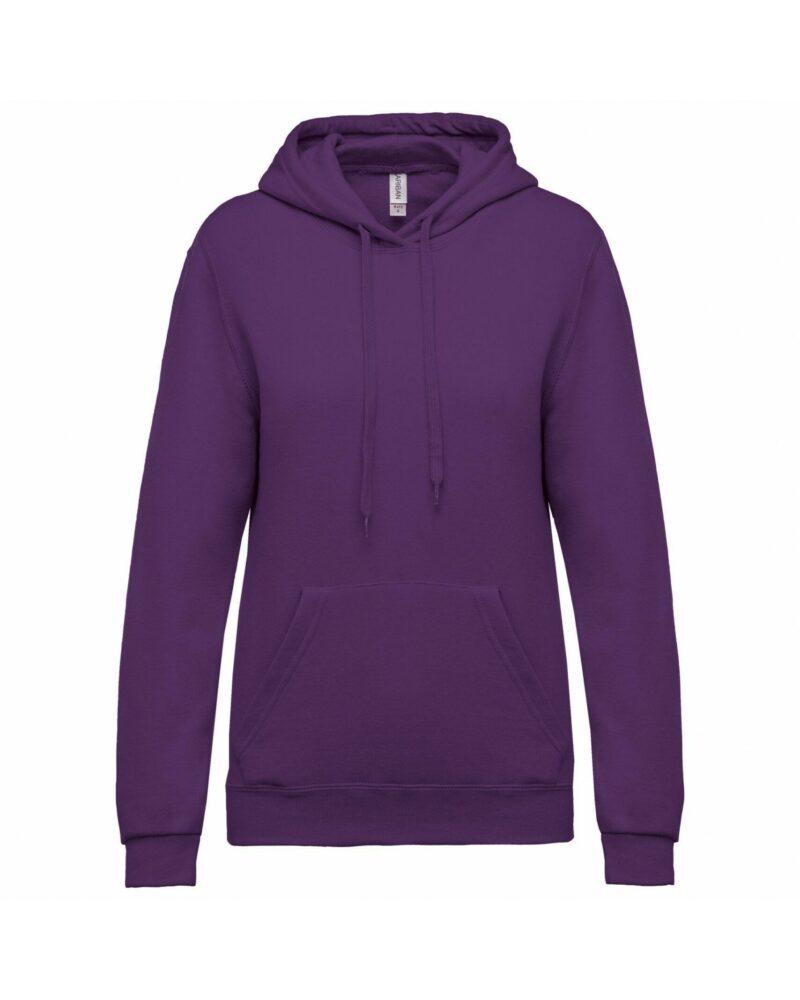 Sweat-shirt capuche femme purple