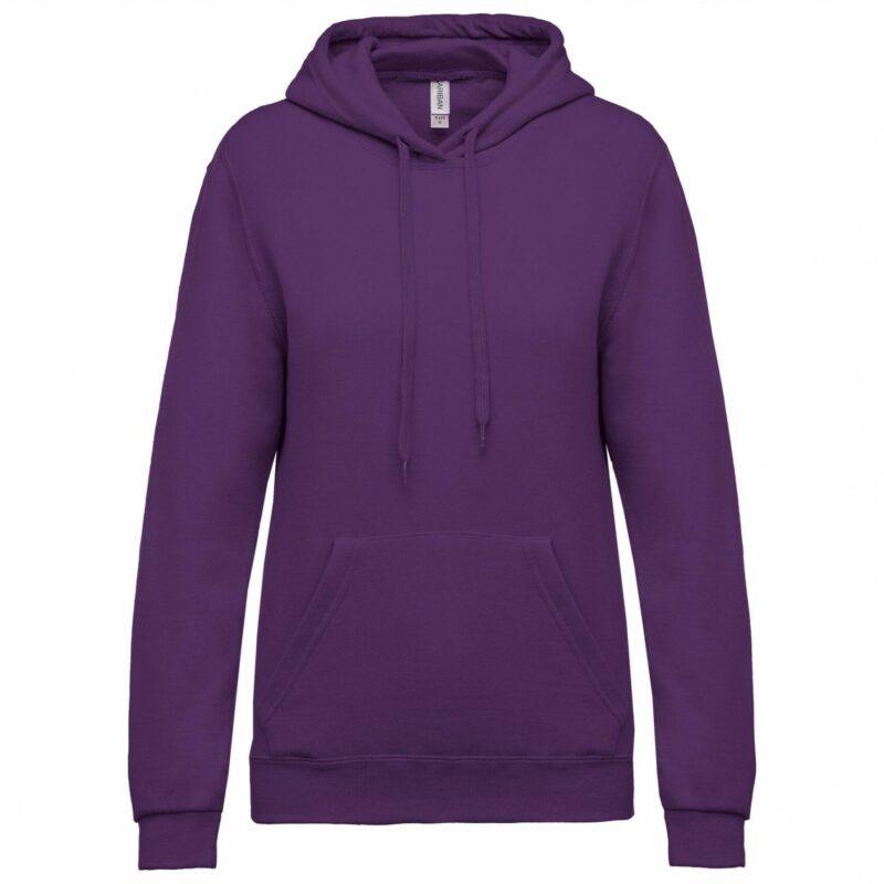 Sweat-shirt capuche femme purple