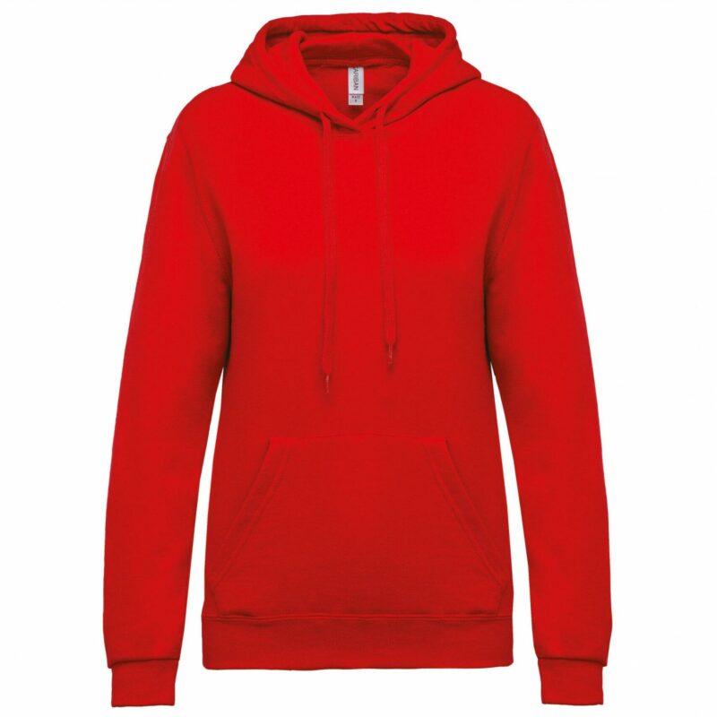 Sweat-shirt capuche femme red