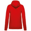 Sweat shirt capuche femme red dos