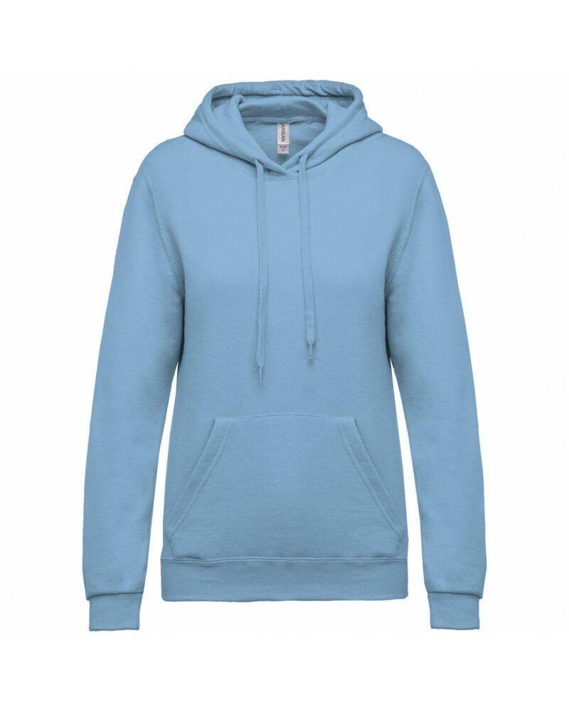 Sweat-shirt capuche femme sky blue