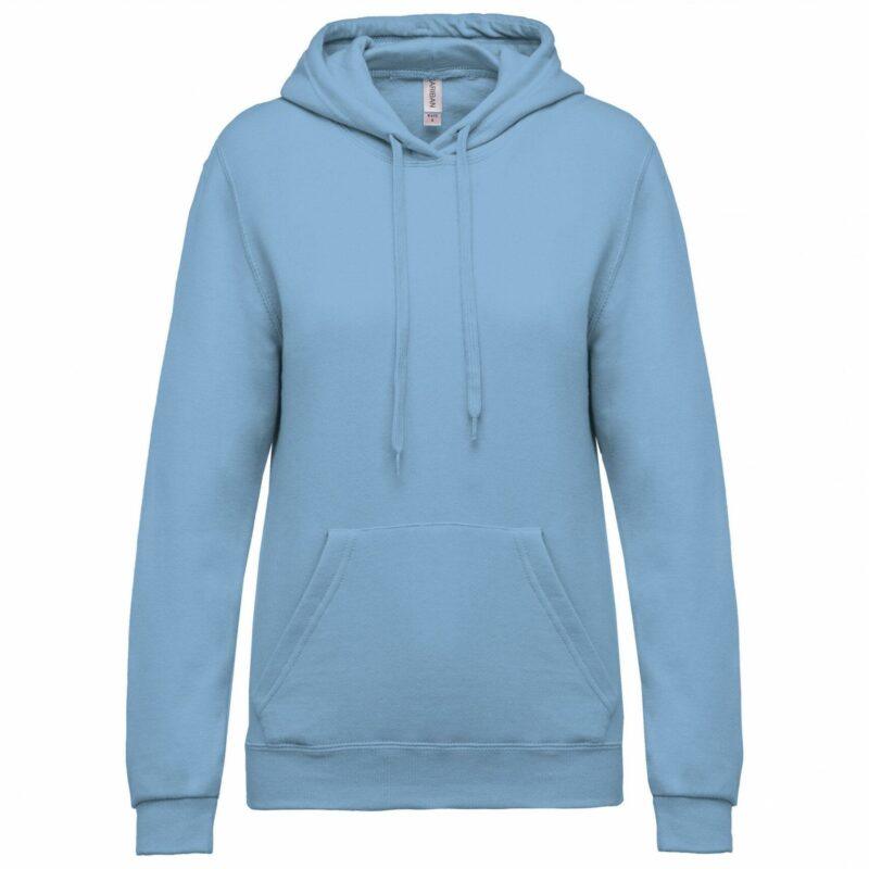 Sweat-shirt capuche femme sky blue