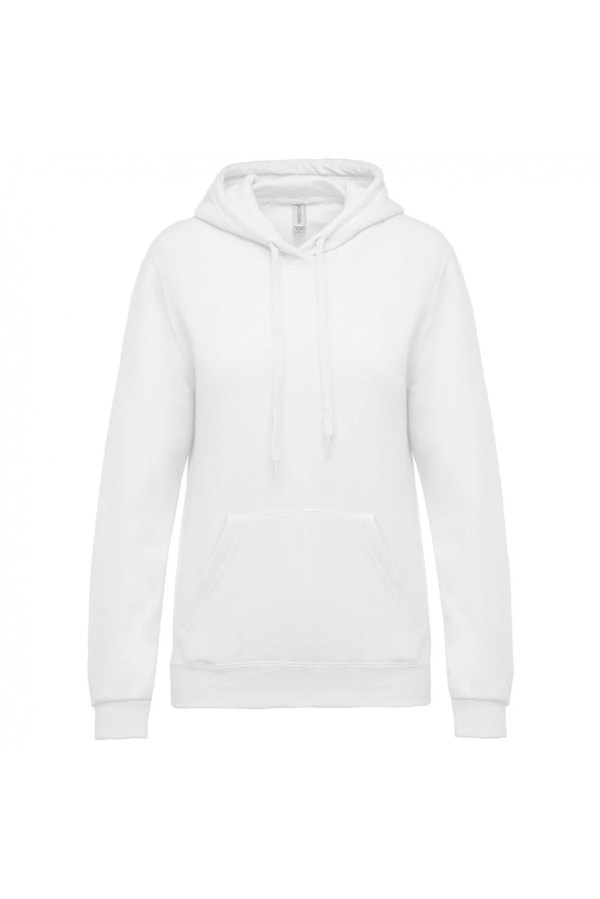 Sweat-shirt capuche femme white