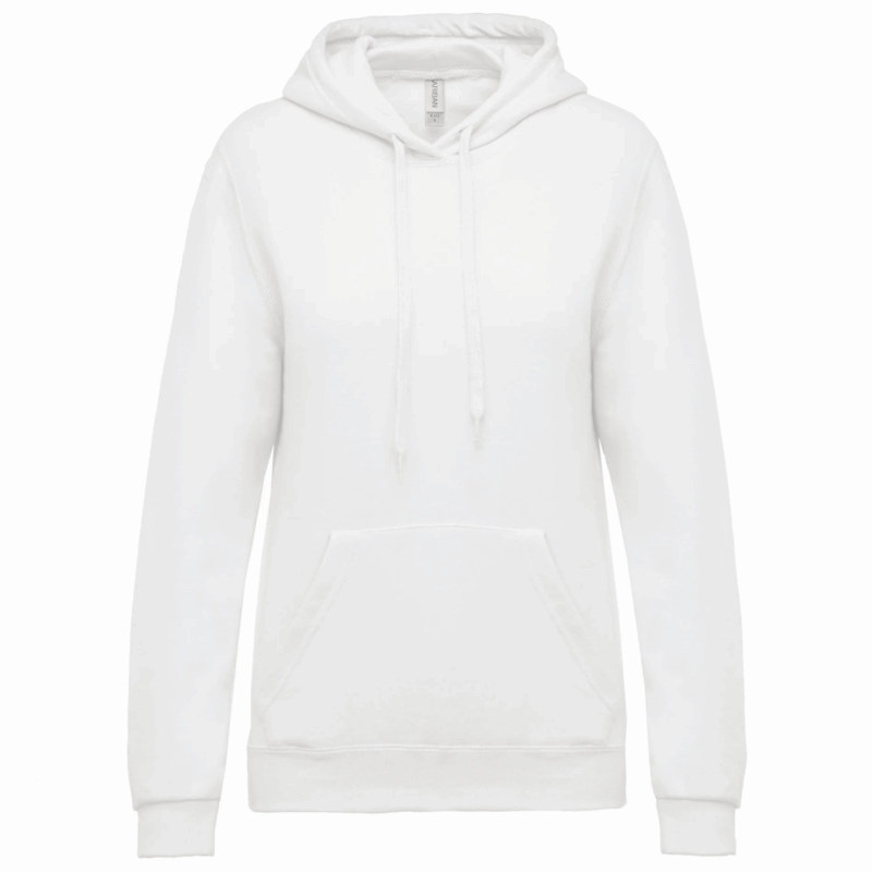 Sweat-shirt capuche femme white