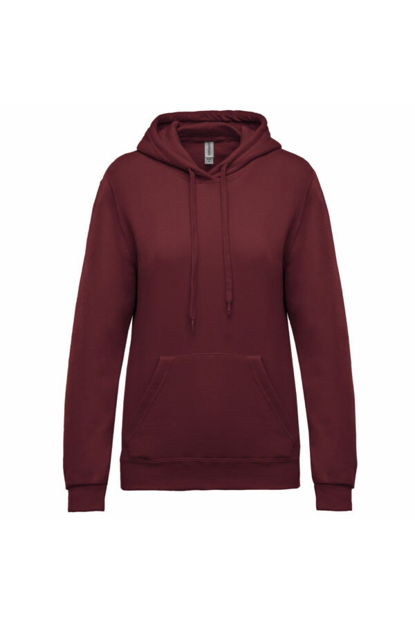 Sweat-shirt capuche femme wine