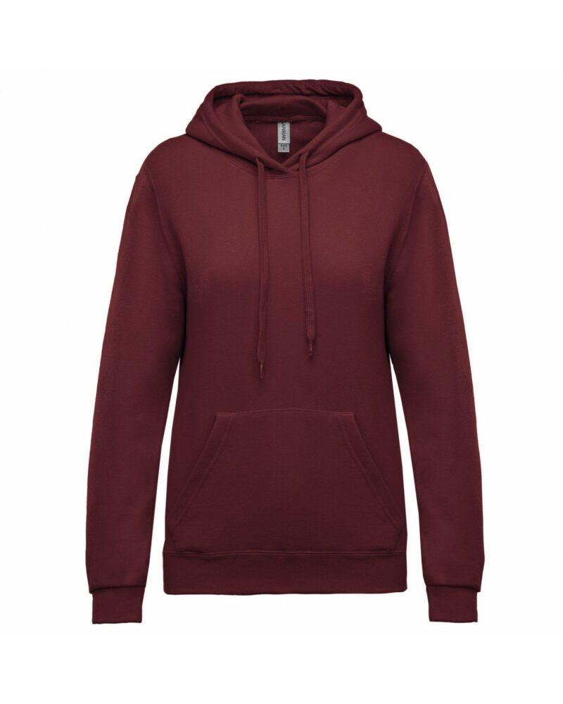 Sweat-shirt capuche femme wine
