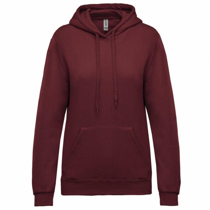 Sweat-shirt capuche femme wine