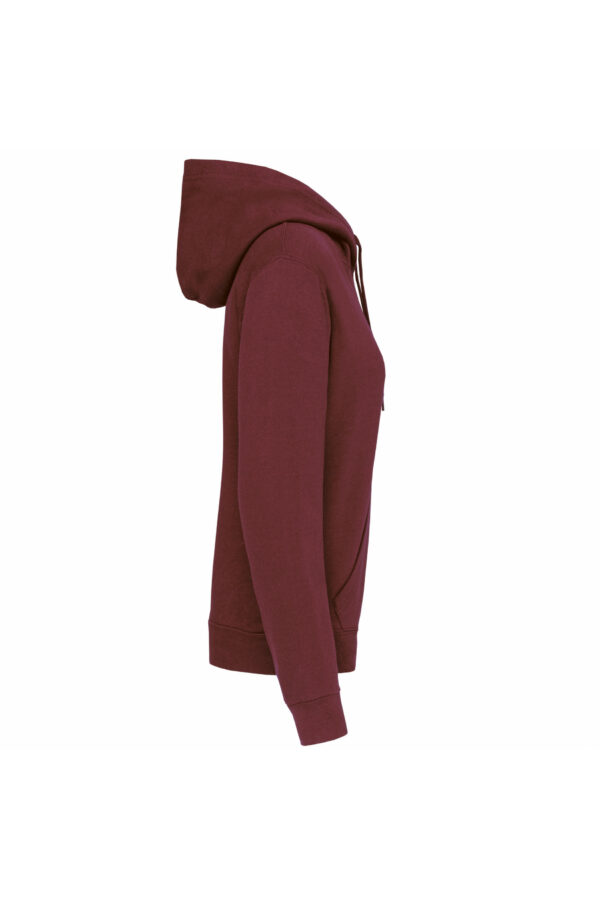 Sweat-shirt capuche femme wine – Image 3