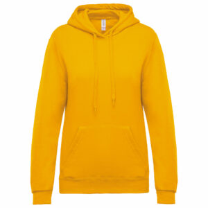Sweat-shirt capuche femme yellow