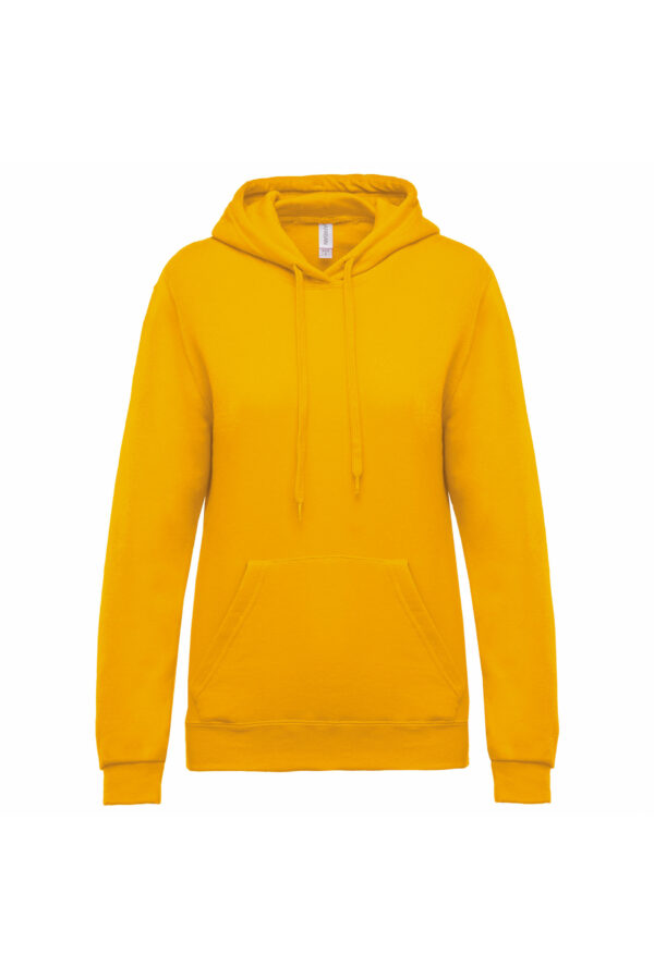 Sweat-shirt capuche femme yellow