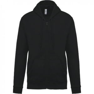 Sweat-shirt zippé capuche unisexe black