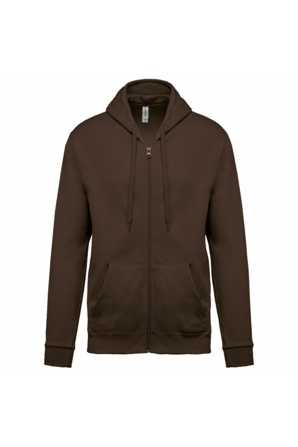 Sweat-shirt zippé capuche unisexe chocolate