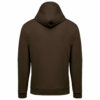 Sweat shirt zippé capuche unisexe chocolate dos