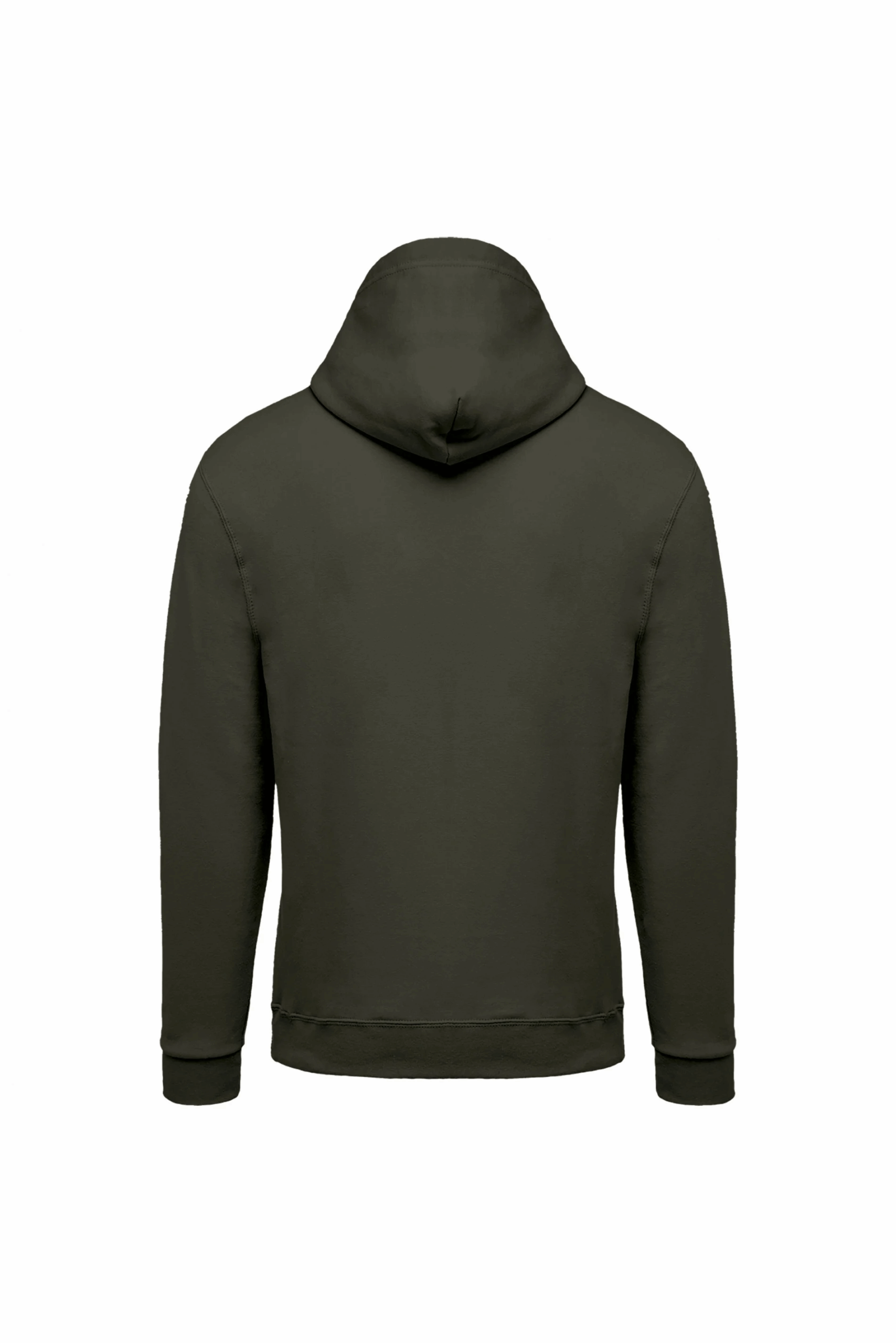 Sweat shirt zippé capuche unisexe dark khaki dos