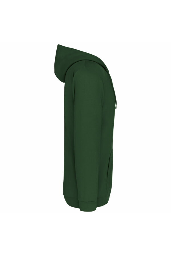 Sweat-shirt zippé capuche unisexe forest green – Image 3