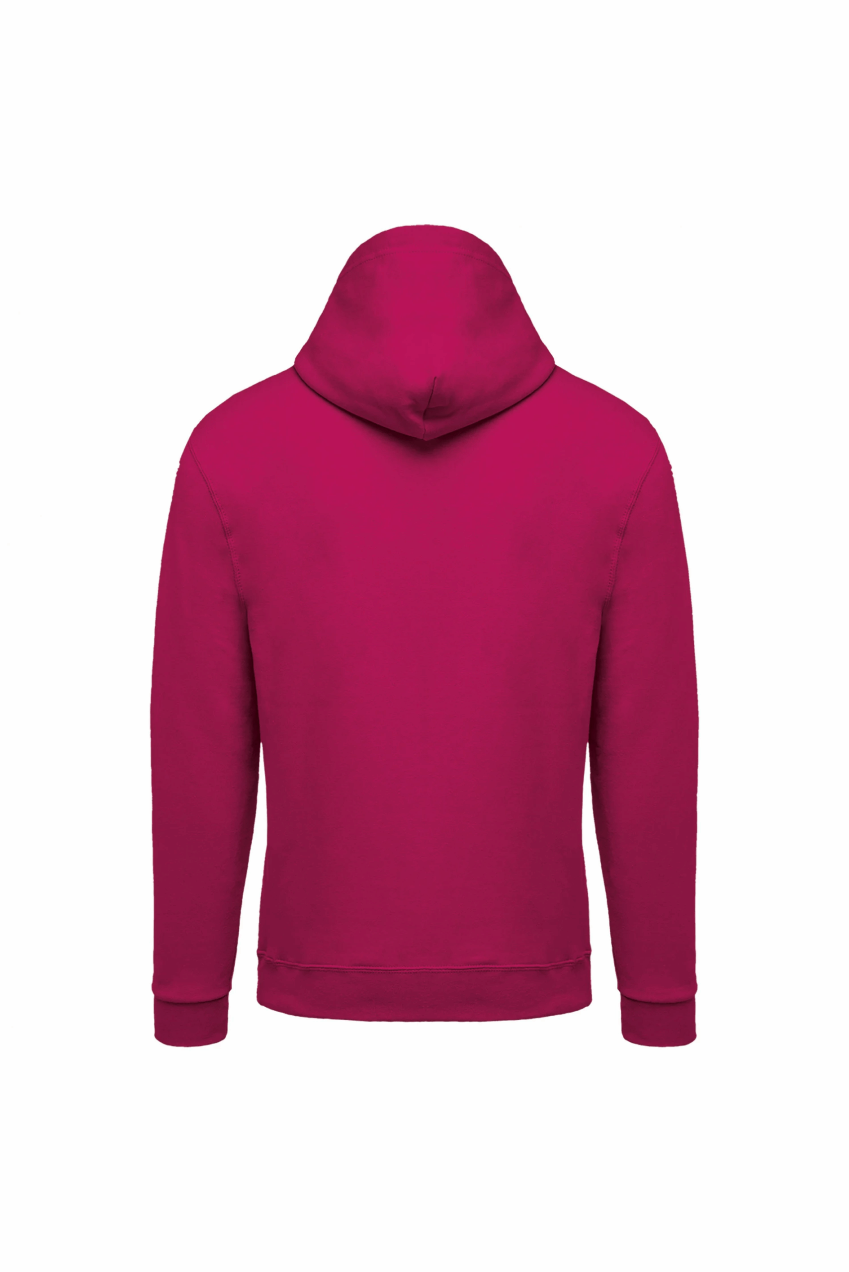 Sweat shirt zippé capuche unisexe fuchsia dos