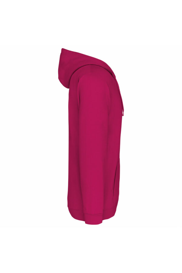 Sweat-shirt zippé capuche unisexe fuchsia – Image 3