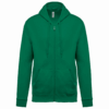 Sweat shirt zippé capuche unisexe kelly green avant