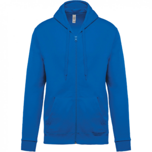 Sweat-shirt zippé capuche unisexe light royal blue