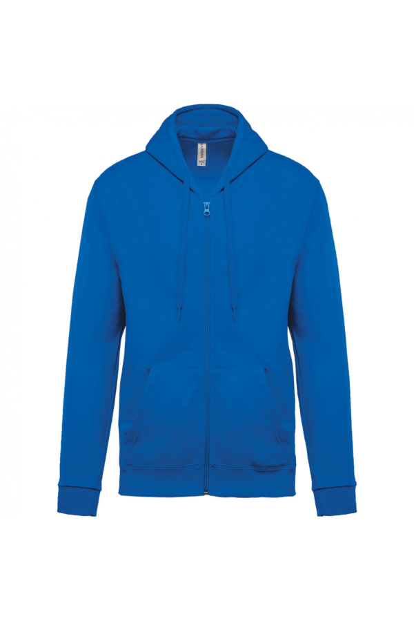 Sweat-shirt zippé capuche unisexe light royal blue