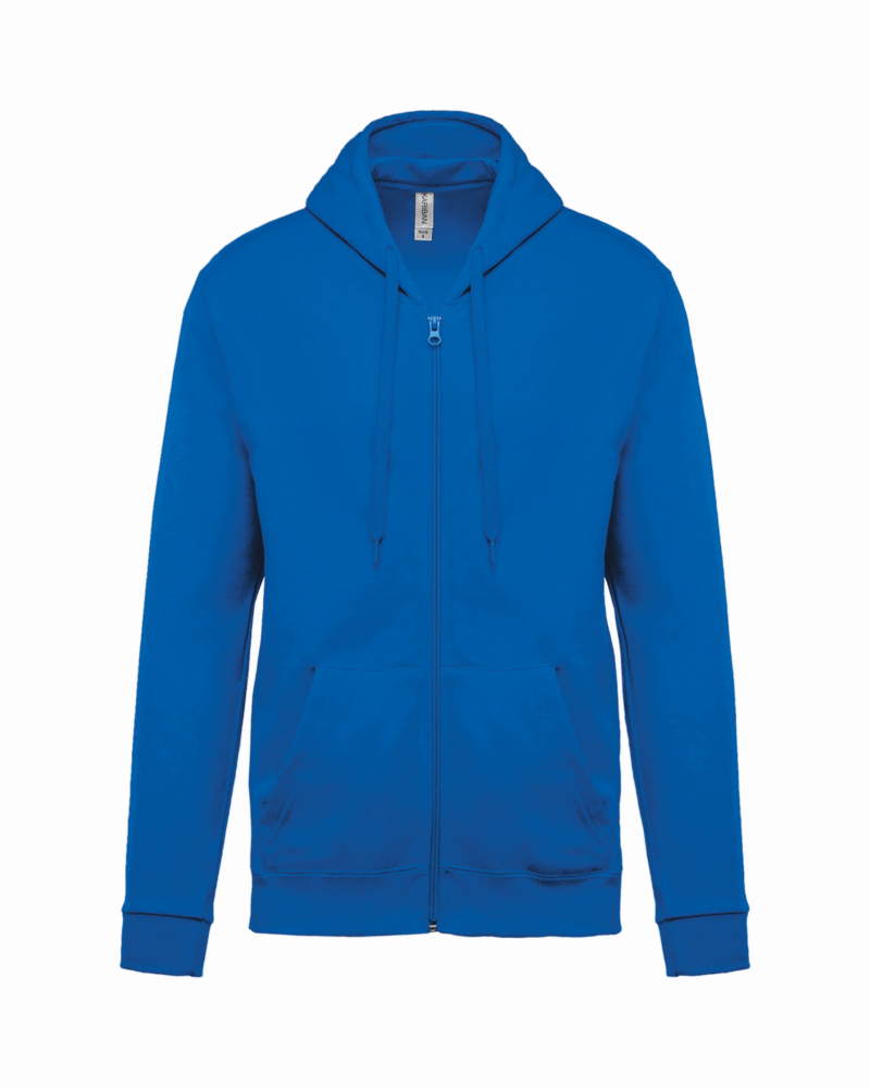 Sweat-shirt zippé capuche unisexe light royal blue