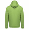 Sweat shirt zippé capuche unisexe lime dos