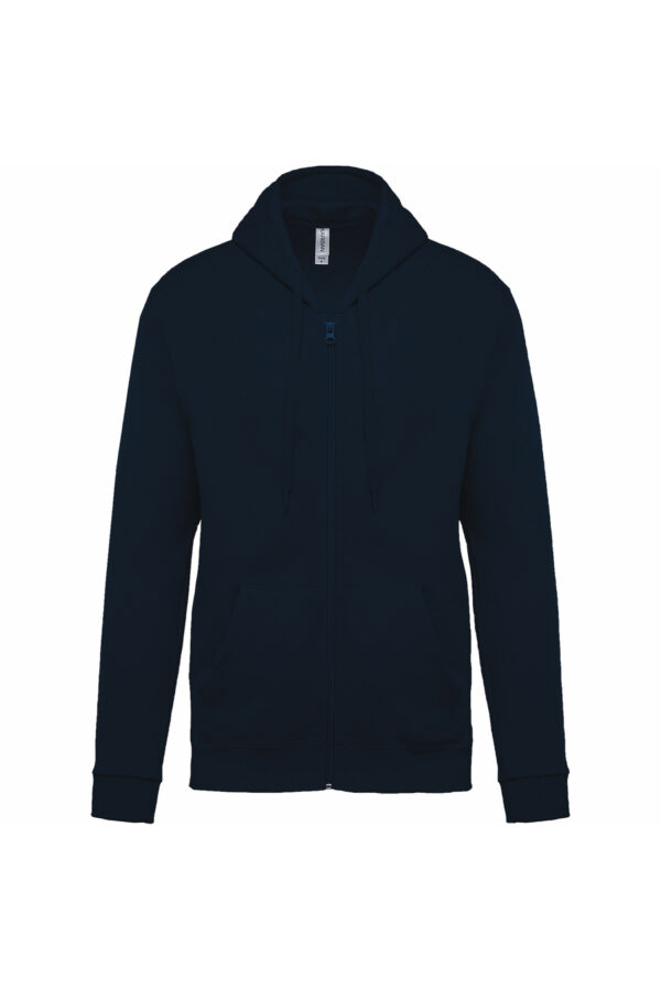 Sweat-shirt zippé capuche unisexe navy