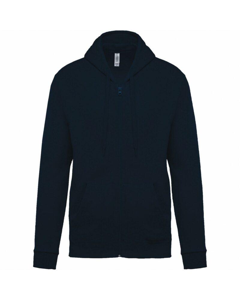 Sweat-shirt zippé capuche unisexe navy