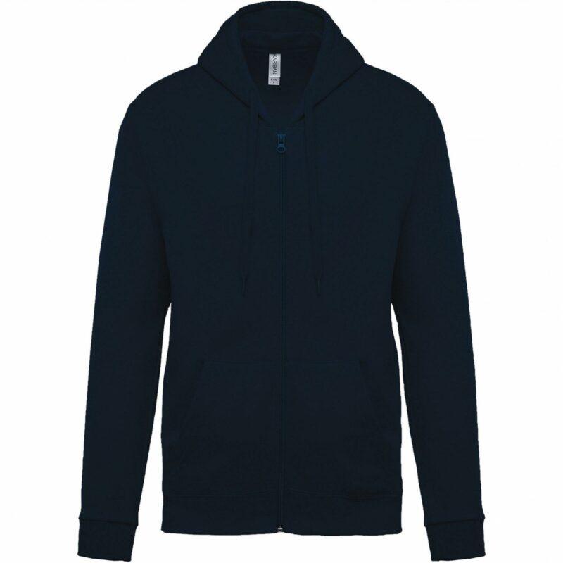 Sweat-shirt zippé capuche unisexe navy