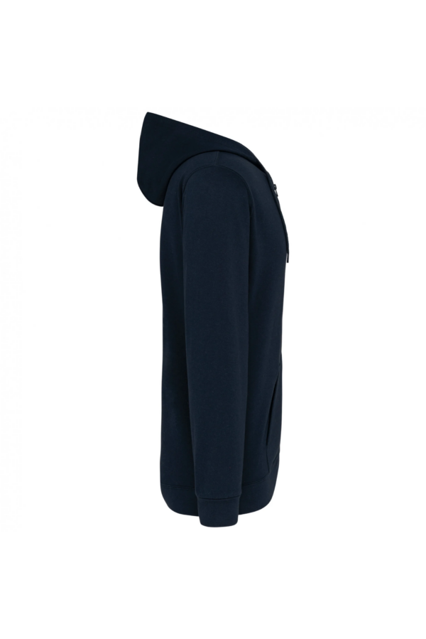 Sweat-shirt zippé capuche unisexe navy – Image 3