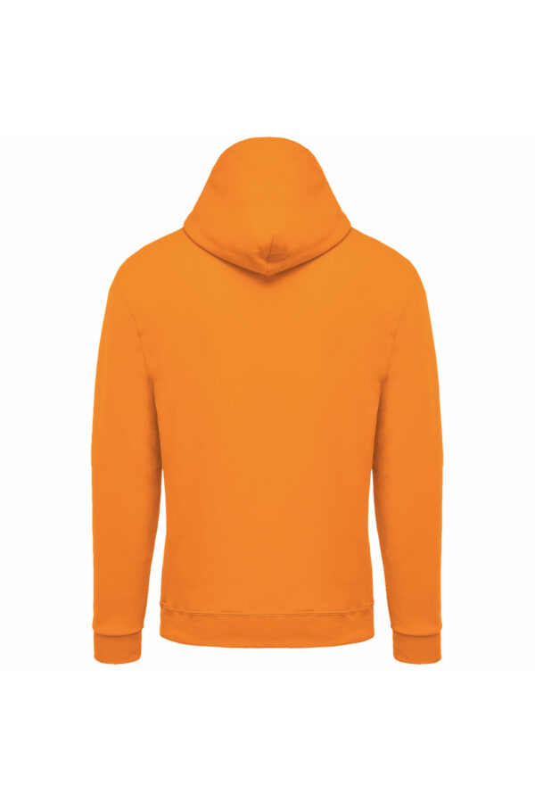 Sweat-shirt zippé capuche unisexe orange – Image 2
