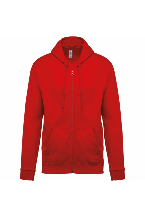 Sweat-shirt zippé capuche unisexe red