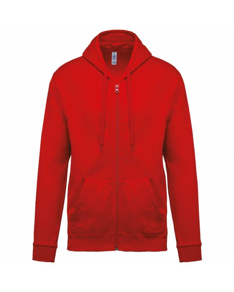 Sweat-shirt zippé capuche unisexe red