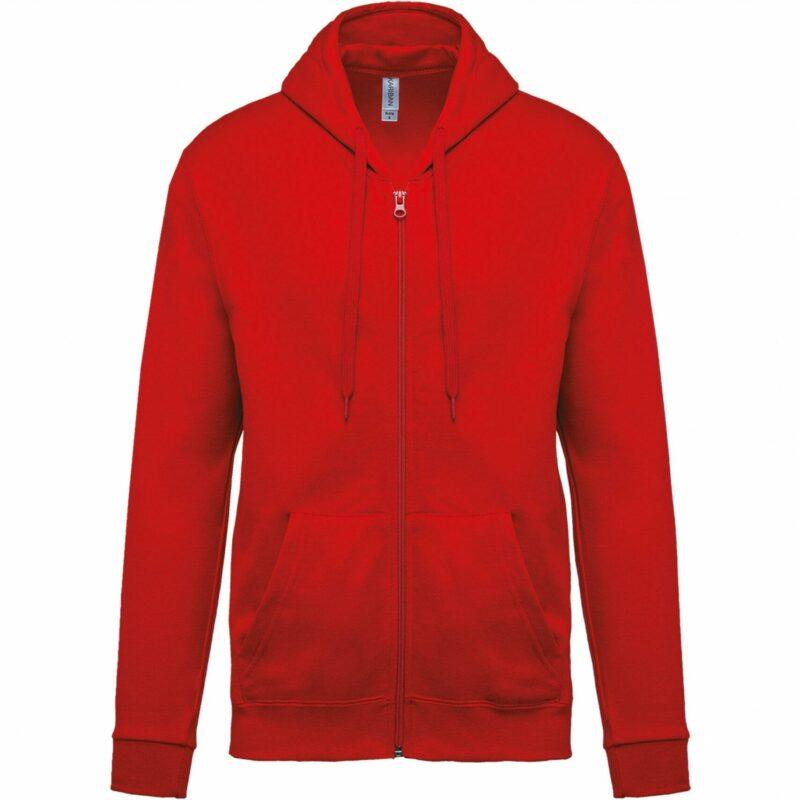 Sweat-shirt zippé capuche unisexe red