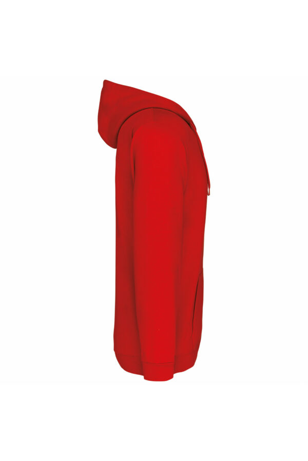 Sweat-shirt zippé capuche unisexe red – Image 3