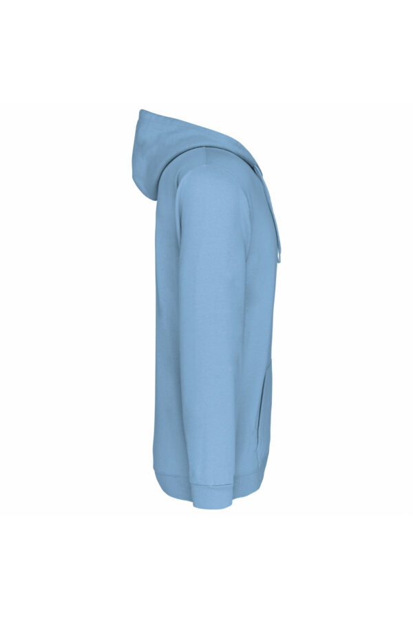 Sweat-shirt zippé capuche unisexe sky blue – Image 3