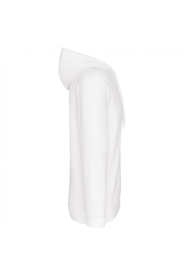 Sweat-shirt zippé capuche unisexe white – Image 3