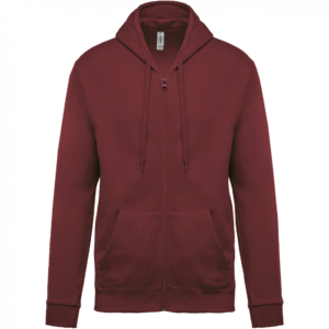 Sweat-shirt zippé capuche unisexe wine