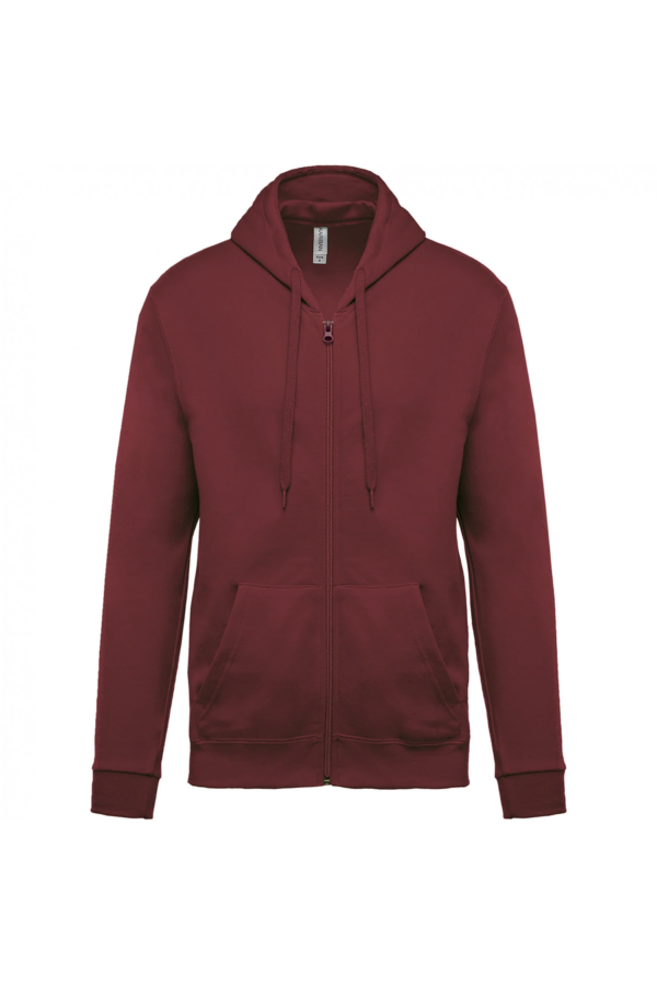Sweat-shirt zippé capuche unisexe wine