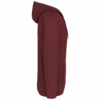 Sweat shirt zippé capuche unisexe wine manche