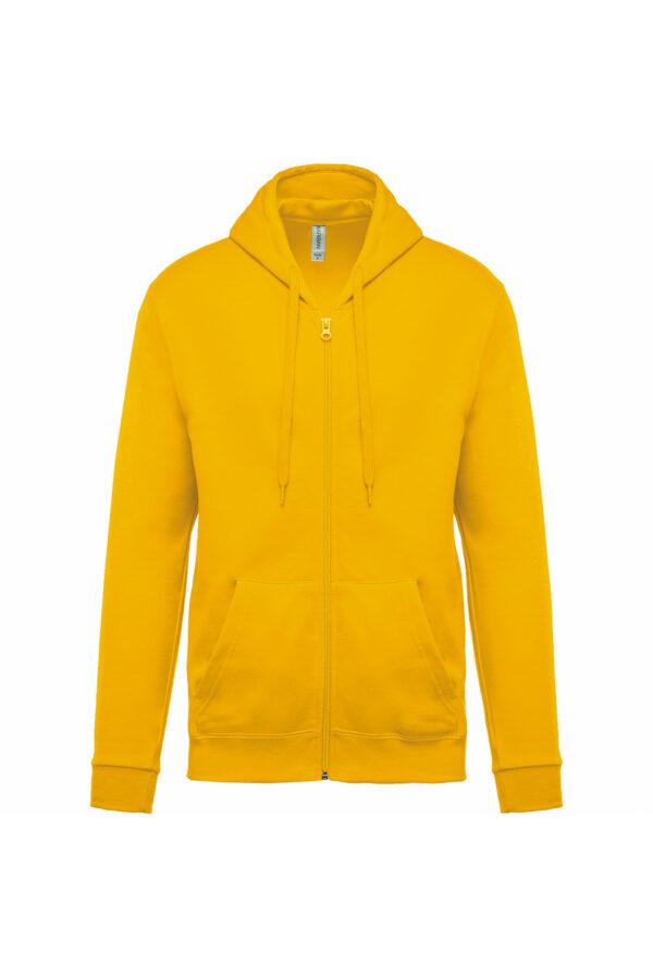 Sweat-shirt zippé capuche unisexe yellow