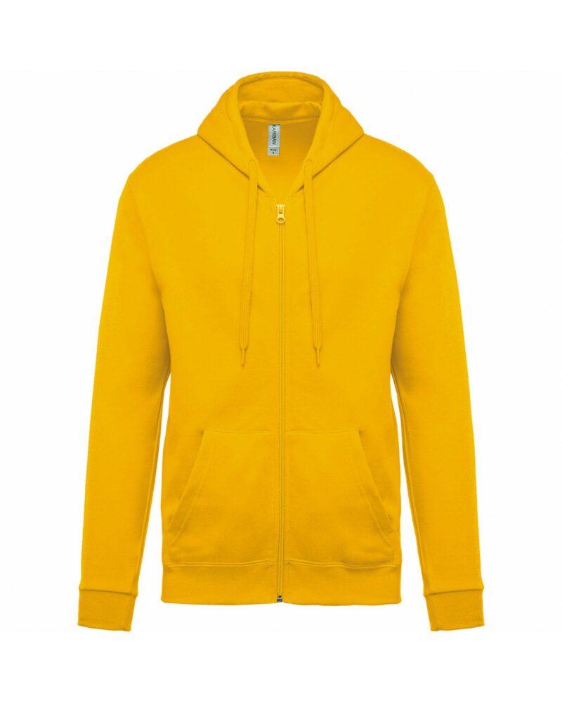 Sweat-shirt zippé capuche unisexe yellow