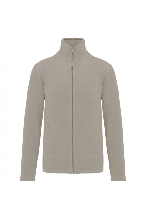 Veste micropolaire zippée homme beige