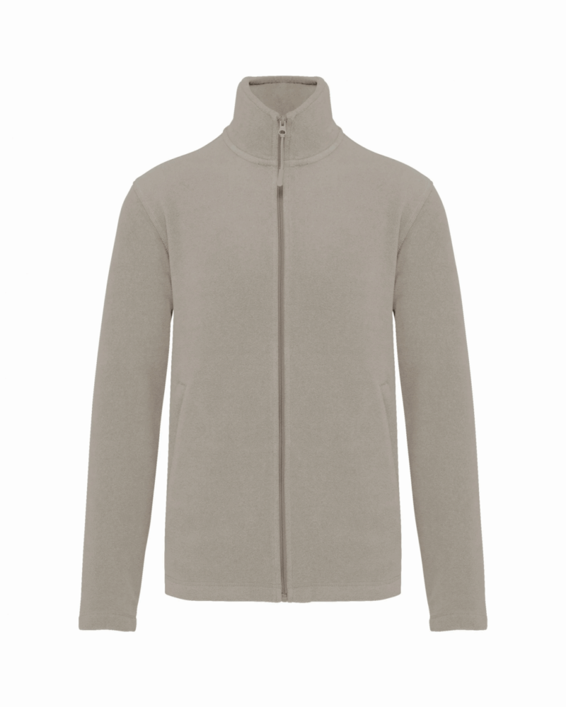 Veste micropolaire zippée homme beige