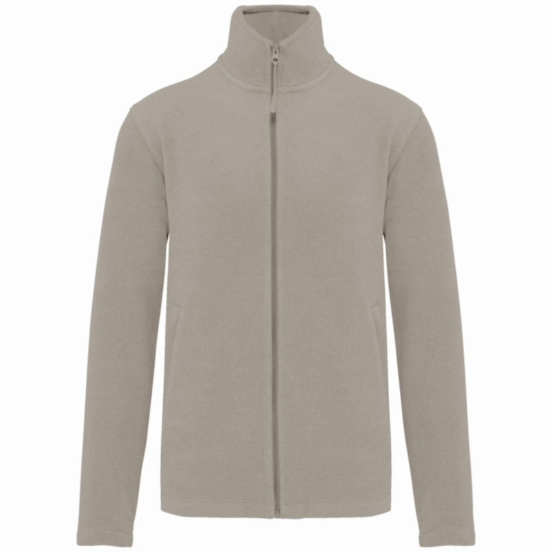 Veste micropolaire zippée homme beige