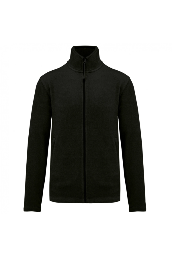 Veste micropolaire zippée homme black