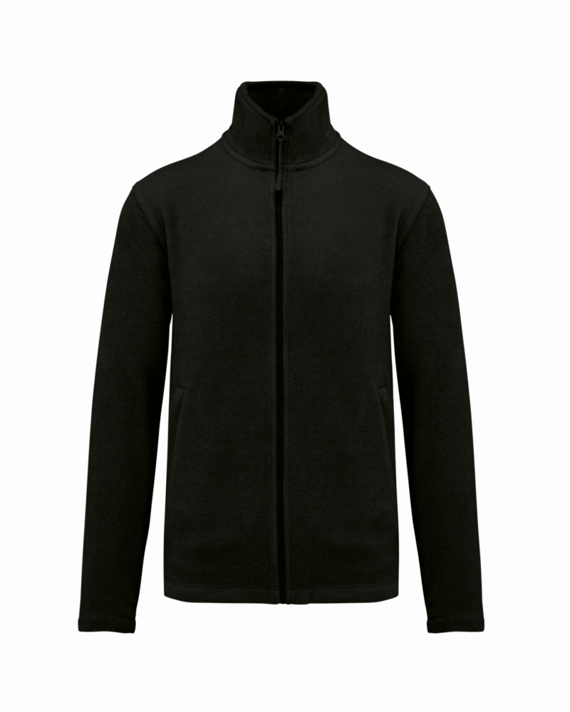 Veste micropolaire zippée homme black