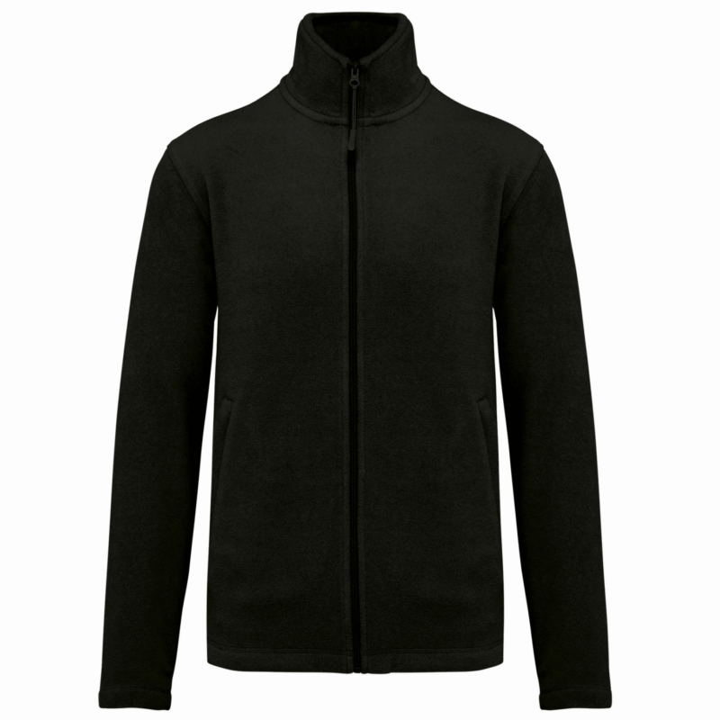 Veste micropolaire zippée homme black