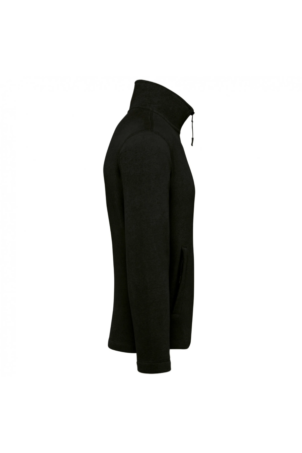 Veste micropolaire zippée homme black – Image 3